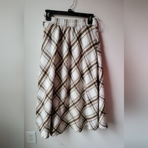 Elegant Plaid A-Line Skirt